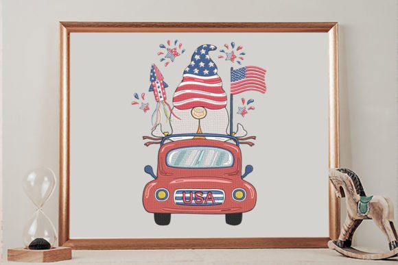 4th of July Gnome Flag Embroidery Review
