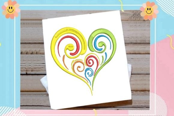 Beautiful Multicolored Heart Review for Seasonal Embroidery