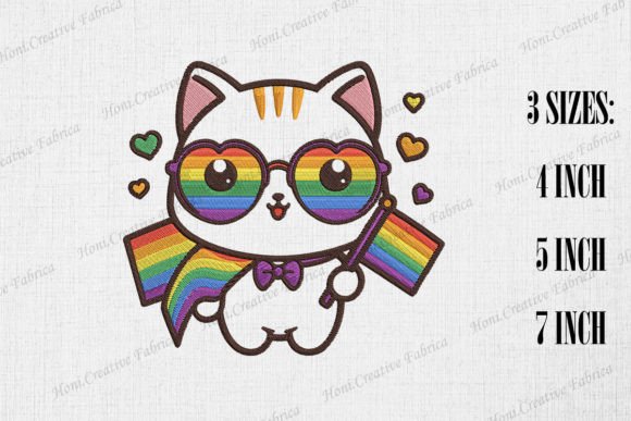 Cute Cat LGBTQ Pride Embroidery Review