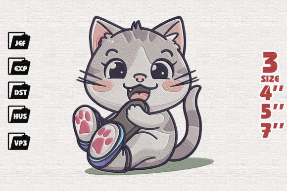Cute Kawaii Cat Embroidery Design Review