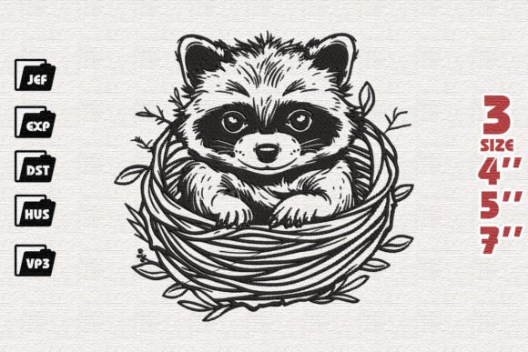 Cute Raccoon Embroidery Design Review