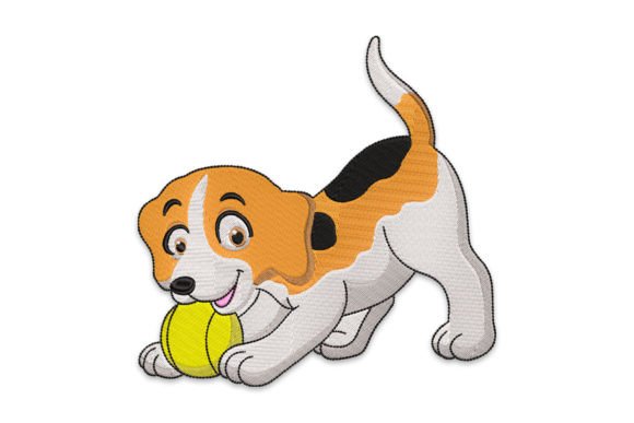 Dog Playing Ball Embroidery Design Review