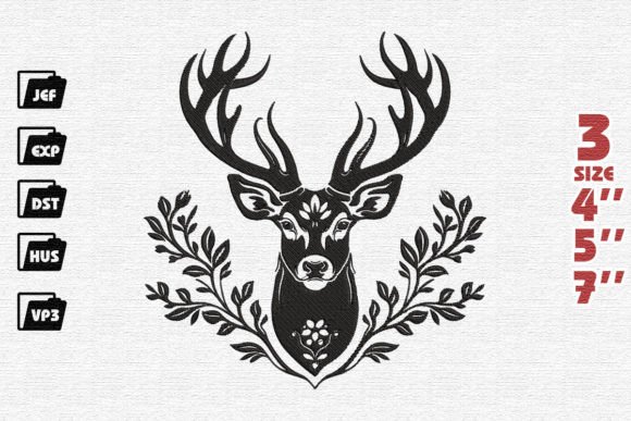 Floral Deer Head Embroidery Design Review