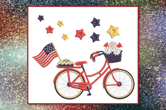 Patriotic Bicycle Embroidery Review