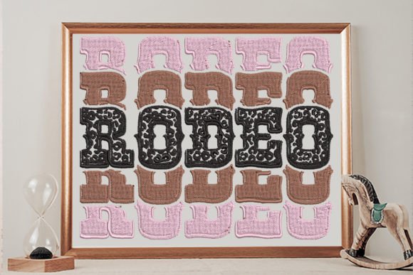 Rodeo Sign, Echo Stacked Text Western Embroidery Review