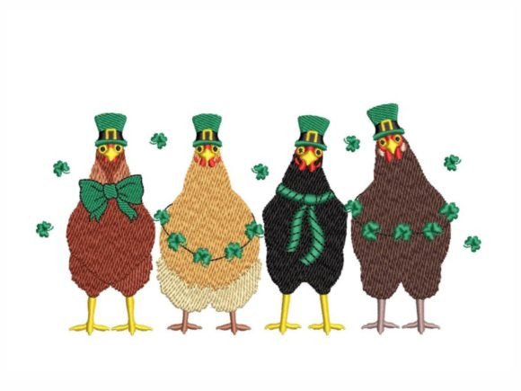 St. Patrick's Day Chickens Embroidery Review