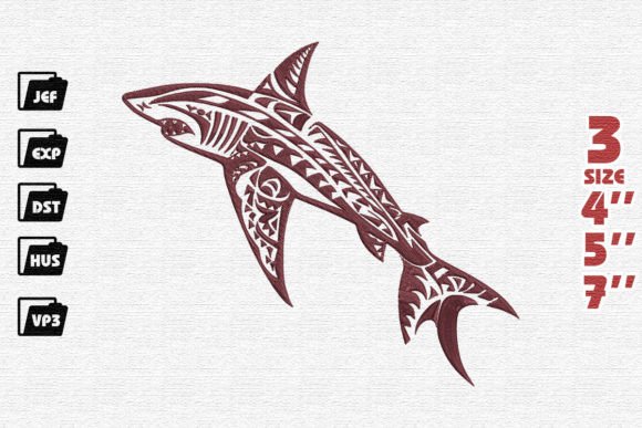 Tribal Shark Embroidery Design Review